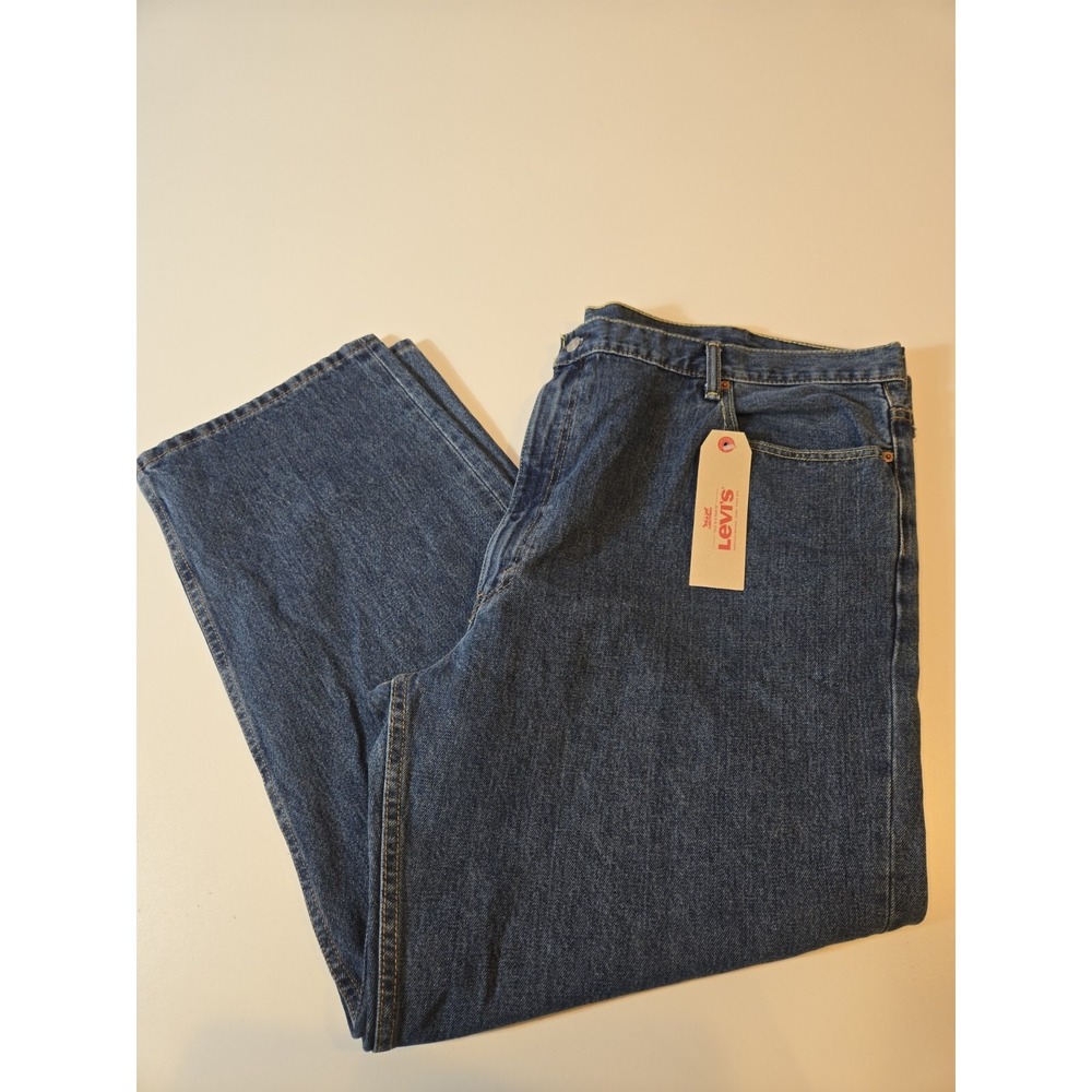 Levi's 550 Mens Blue 5 Pocket Design Relaxed Fit Straight Leg Jeans Size 50X30